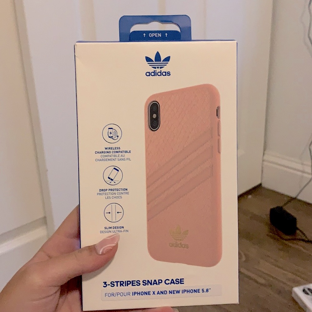 Adidas Pink iphone X case